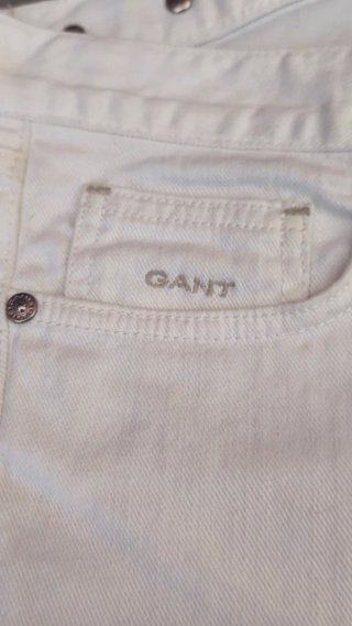 Pantalones Vaqueros Blancos Gant Mujer