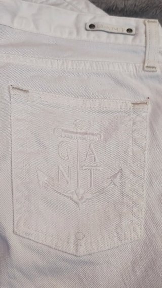 Pantalones Vaqueros Blancos Gant Mujer