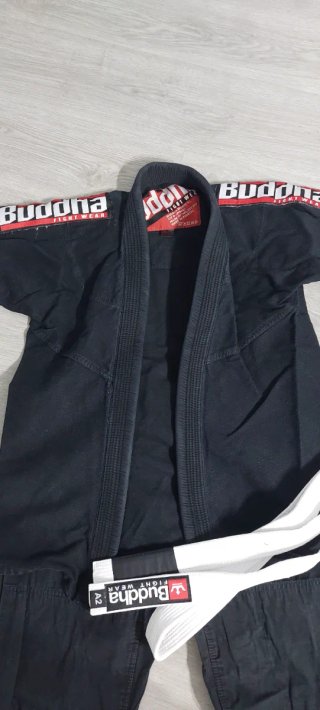 Kimono Jiu Jitsu Buddha Negro Talla A2