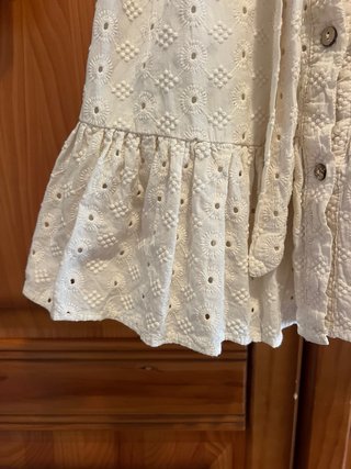 Vestido camisero Zara bordado inglés M