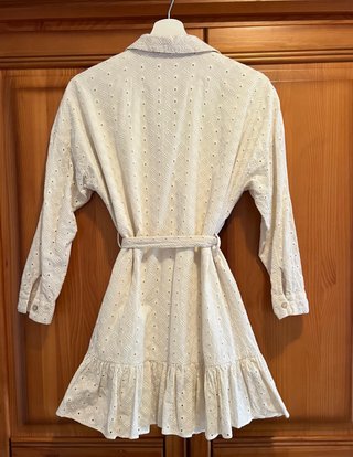 Vestido camisero Zara bordado inglés M