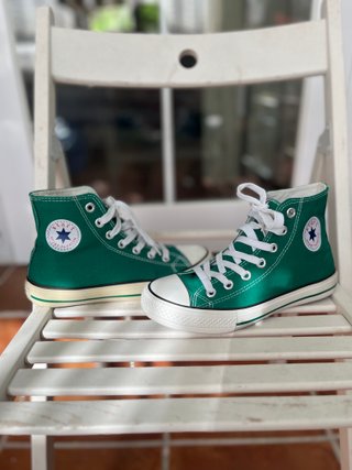 Converse caña alta verde mujer