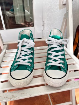 Converse caña alta verde mujer