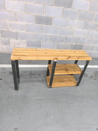 Consola industrial madera y metal 120 cm