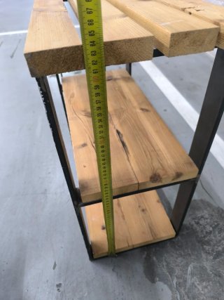 Consola industrial madera y metal 120 cm
