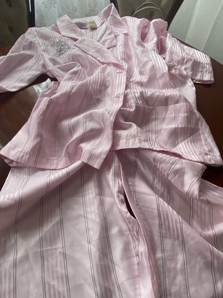 Pijama Largo Rayas Verano con bata a juego