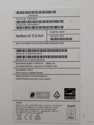 MacBook Air M2 Apple Medianoche