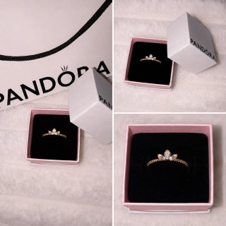 Anillo Pandora Baño Oro Nuevo
