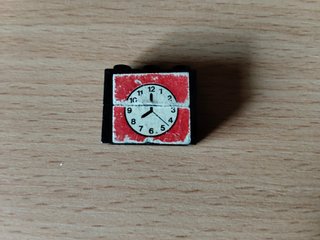 Lego bus station 379 vintage clock part