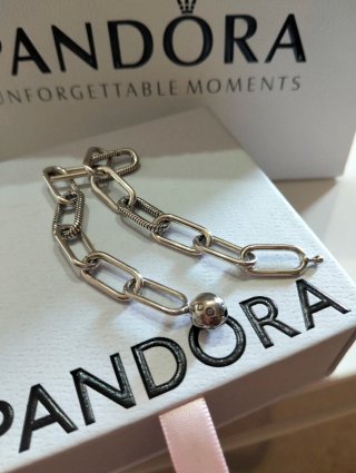 Pulsera Pandora eslabones plata