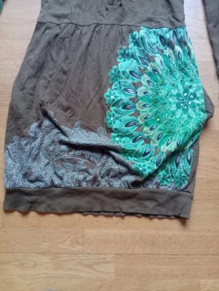 Vestido Desigual Marrón y Verde