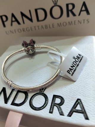 Pulsera Pandora Minnie Mouse Rosa Plata