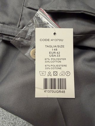 Pantaloni cargo grigi taglia 48