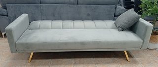 Sofá Cama Bogotá, Gris Terciopelo, Cómodo. OFERTA!