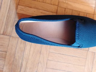 Zapato de tela tipo mocasin. Manoletiñas