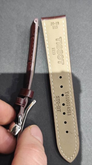 Correa Tissot Piel Marrón 20mm