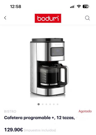 Cafetera Bodum 12 tazas programable