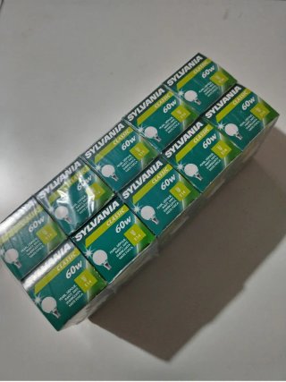 Lotto di 10 Lampadine 60W E14 sfera Smerigliata