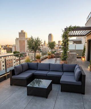 Sofá de terraza y mesa con envio gratis