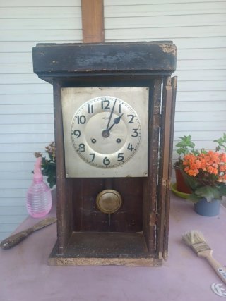 Reloj de péndulo Cole antiguo para restaurar