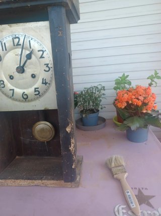 Reloj de péndulo Cole antiguo para restaurar