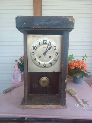 Reloj de péndulo Cole antiguo para restaurar