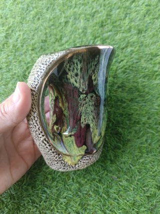 Vasos vintage asimétricos de cerámica