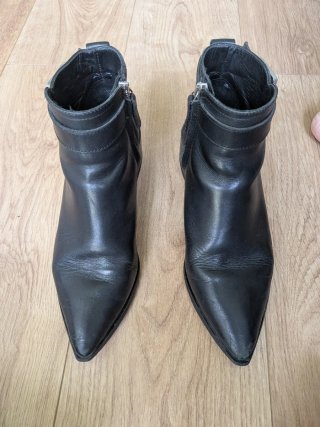 Botines piel negros Massimo Dutti