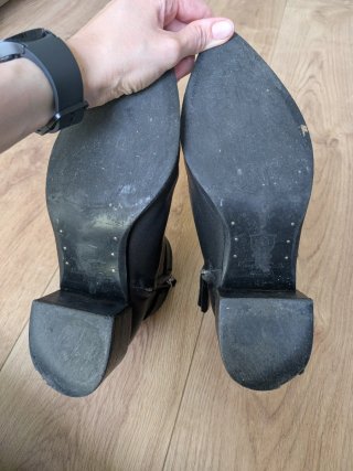 Botines piel negros Massimo Dutti