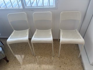 Sillas de plástico blancas (pack)