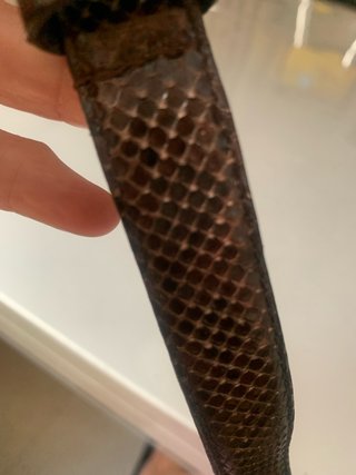 Cinturón Roberto Bellido Piel Marrón Serpiente