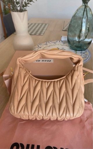 Borsa stile Miu Miu rosa