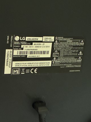 Televisión LG Negra y Azul