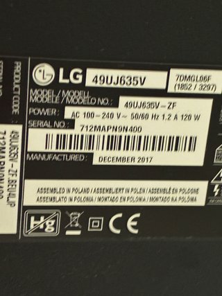 Televisión LG Negra y Azul