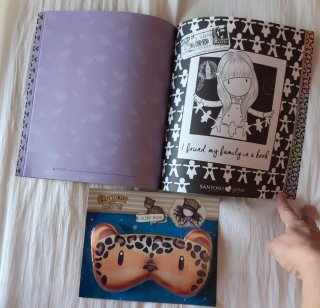 Set Santoro Gorjuss Penne Gel Glitter + sleep mask