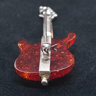 Chitarra Argento ambra Broche Guitarra Plata