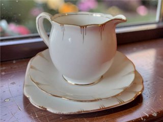 Taza Platos Lechera Azuc. Royal Albert Crown China