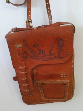 Bolso Cuero Artesanal Marrón
