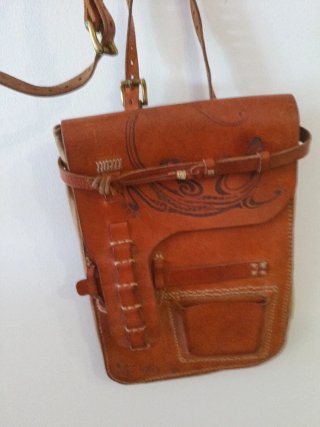Bolso Cuero Artesanal Marrón