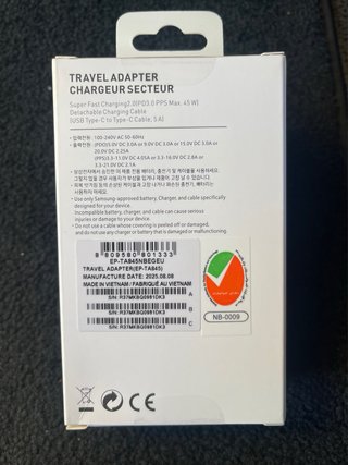 Cargador Samsung PD45w.