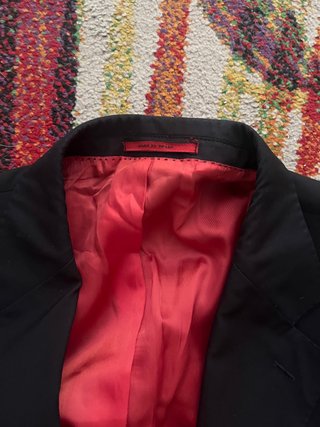 Americana Carolina Herrera Talla 42 Negra Roja