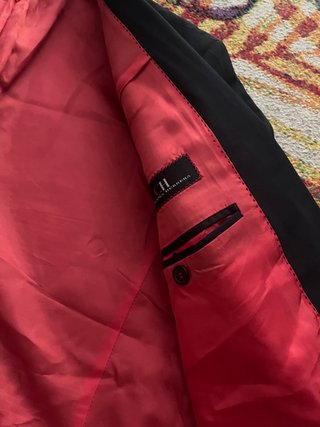 Americana Carolina Herrera Talla 42 Negra Roja