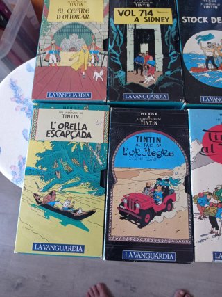 11 Películas VHS Tintín y 1 de Lucky luke