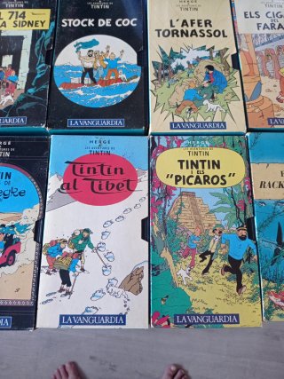 11 Películas VHS Tintín y 1 de Lucky luke