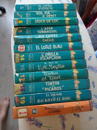 11 Películas VHS Tintín y 1 de Lucky luke