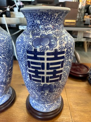 Coppia di vasi cinesi Double Happiness (Qing)