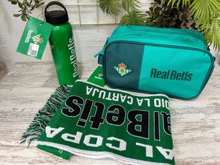 Accesorios Real Betis: Botella, Neceser y Bufanda