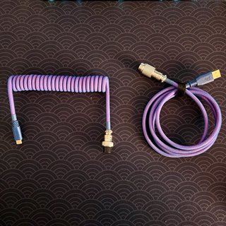 Cavo Tastiera Glorius USB-C a Spirale Viola