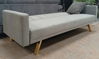 Sofá Cama Bogotá, Gris Terciopelo, Cómodo. OFERTA!