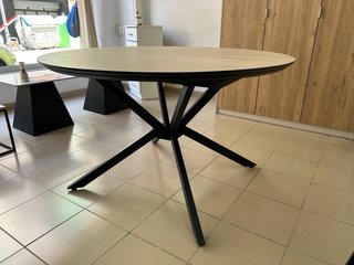 Mesa redonda extensible madera y metal